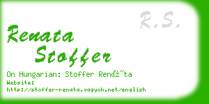 renata stoffer business card